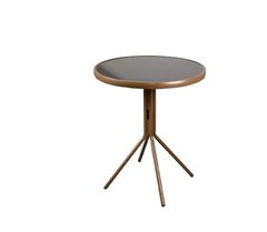 Круглий стіл 61 см коричнева рамка