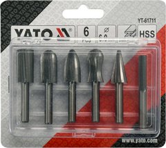 YATO концевые фрезы для металла FI 6mm компл.6шт.