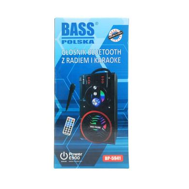 Портативна Bluetooth-колонка з радіо та караоке Bass Polska 5941