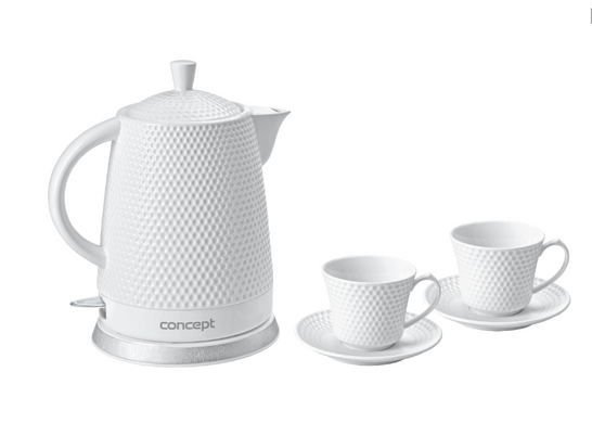 Керамічний електрочайник чайник Concept RK-0040 із двома чашками