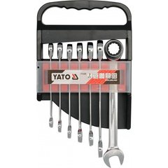 Набір ключів комбінованих з тріскачкою Yato YT-0208 10-19мм